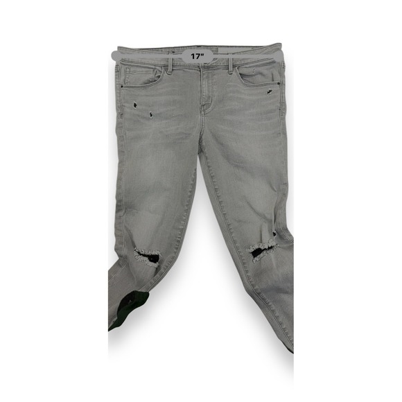 Treasure & Bond Women Distressed Faded Black Jeans Mid-Rise Skinny Ankle Sz 30 - Picture 5 of 14